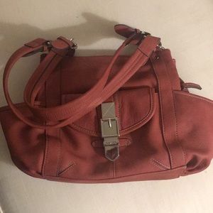 Chaps Shoulder Bag, New, Oxblood Color